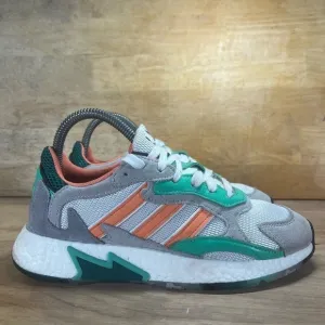 Adidas Tresc Run Suede Womens Size 6 (5Y) Athletic Shoes Sneakers Orange Green