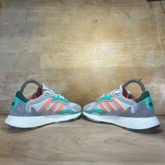 Adidas Tresc Run Suede Womens Size 6 (5Y) Athletic Shoes Sneakers Orange Green
