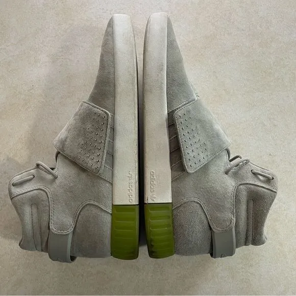 Adidas Tubular Invader Strap gray suede shoes size 10.5 men’s sneakers