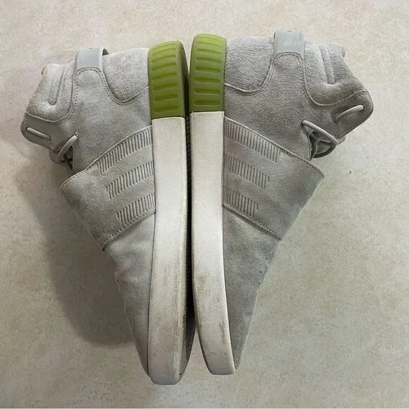 Adidas Tubular Invader Strap gray suede shoes size 10.5 men’s sneakers