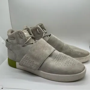 Adidas Tubular Invader Strap gray suede shoes size 10.5 men’s sneakers