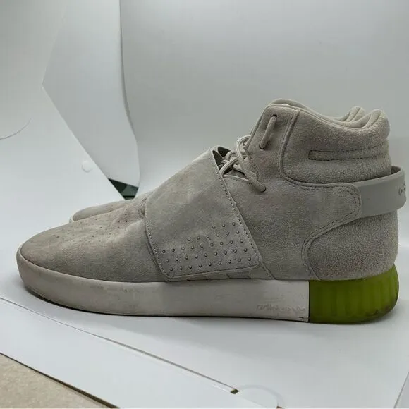 Adidas Tubular Invader Strap gray suede shoes size 10.5 men’s sneakers