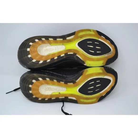 adidas Ultra Boost 22 GX5915 Men's 11 Sneakers Black Yellow Mesh Running Shoes‎