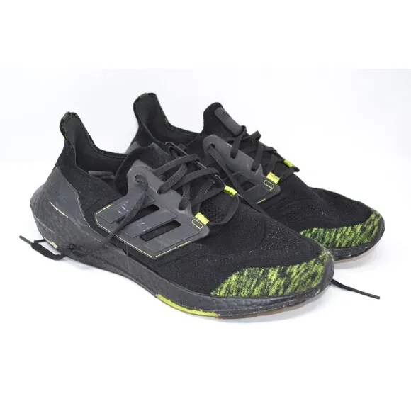 adidas Ultra Boost 22 GX5915 Men's 11 Sneakers Black Yellow Mesh Running Shoes‎