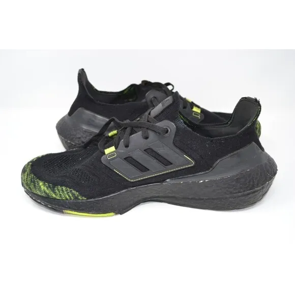 adidas Ultra Boost 22 GX5915 Men's 11 Sneakers Black Yellow Mesh Running Shoes‎