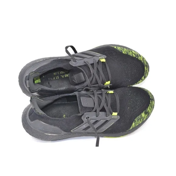 adidas Ultra Boost 22 GX5915 Men's 11 Sneakers Black Yellow Mesh Running Shoes‎