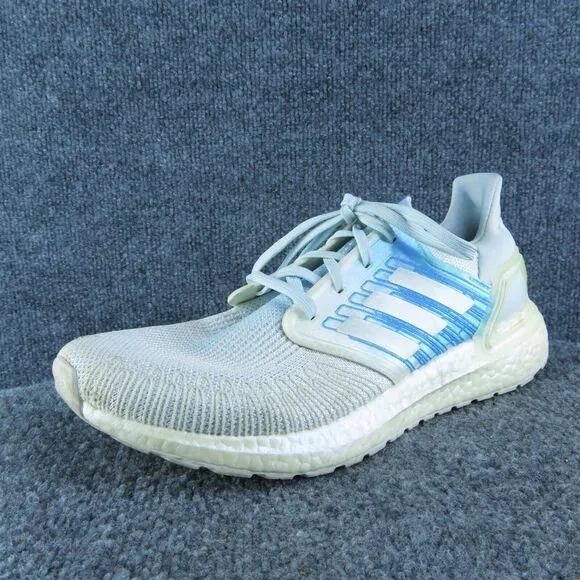 adidas Ultraboost 20 Prime Blue Women Sneaker Shoes Sz 10 Medium White Synthetic