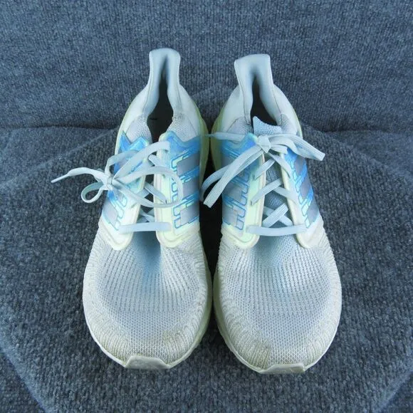 adidas Ultraboost 20 Prime Blue Women Sneaker Shoes Sz 10 Medium White Synthetic