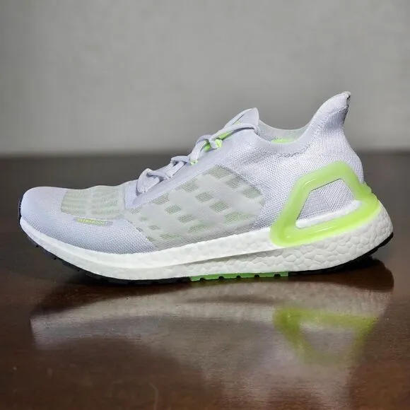 Adidas Ultraboost Summer Ready Running Shoes Grey White Green S.RDY FY3472 7.5