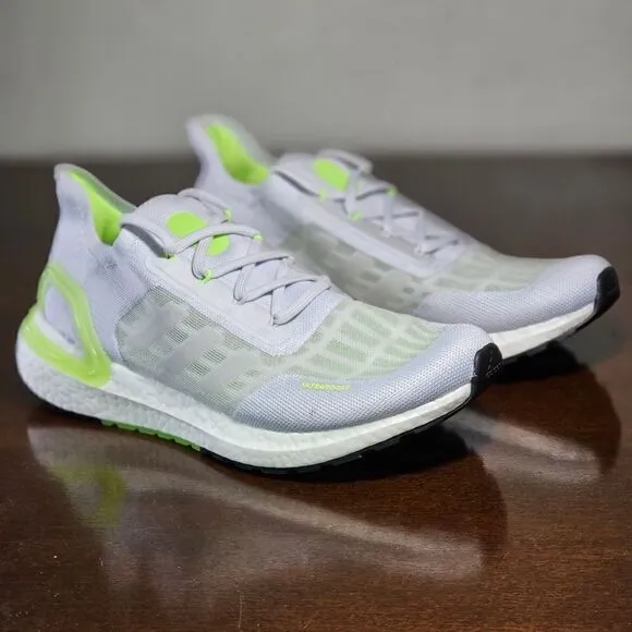 Adidas Ultraboost Summer Ready Running Shoes Grey White Green S.RDY FY3472 7.5