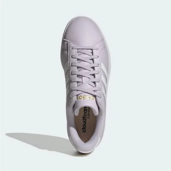 Adidas Women's Grand Court Cloudfoam Lifestyle Comfort Sneakers Lavender Sz 8