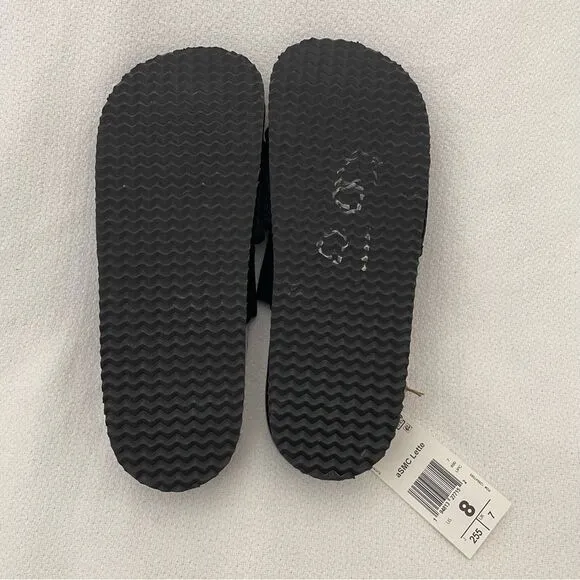 Adidas x Stella McCartney Asmc Lette Black Slide Sandals Size 8 NEW