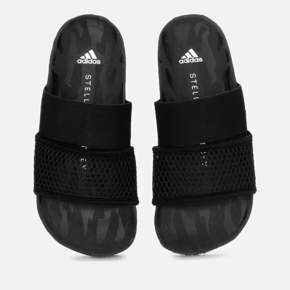 Adidas x Stella McCartney Asmc Lette Black Slide Sandals Size 8 NEW