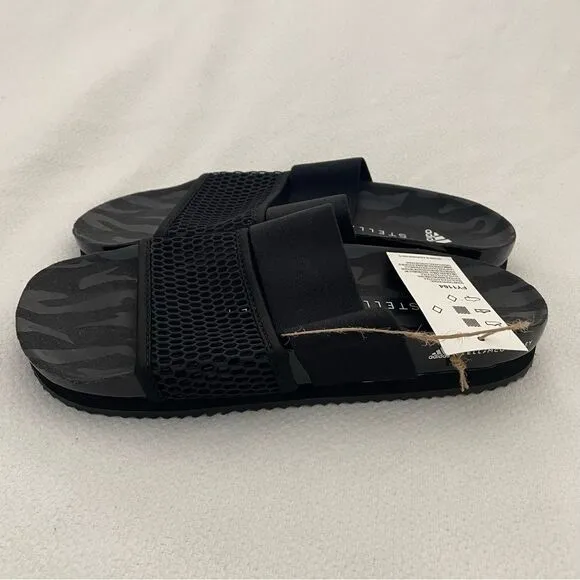 Adidas x Stella McCartney Asmc Lette Black Slide Sandals Size 8 NEW