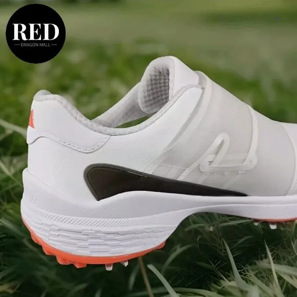 Adidas ZG23 BOA Golf Shoes White Black Semi Solar Red LightStrike - Men's Size 9