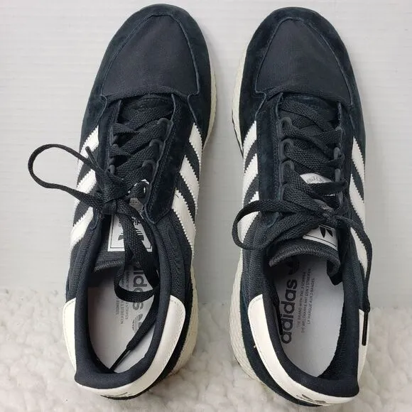 adidas Forest Grove Mens Sneaker Size 11 Black Suede Shoes