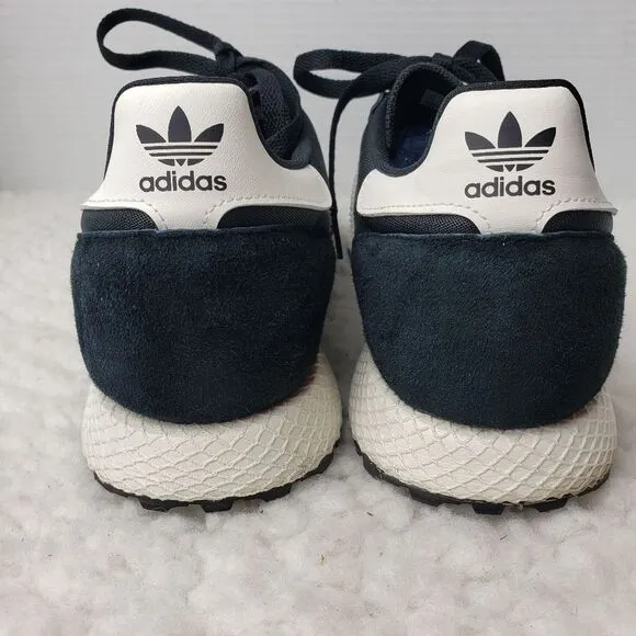 adidas Forest Grove Mens Sneaker Size 11 Black Suede Shoes