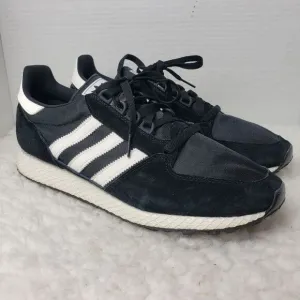 adidas Forest Grove Mens Sneaker Size 11 Black Suede Shoes