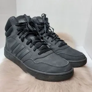 adidas Hoops 3.0 Black Men's Mid Cut Basketball Inspired Shoes Sneakers  10