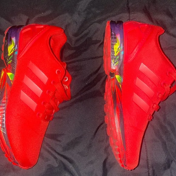 Adidaskids ZX Flux J Running Shoes Red Sneakers