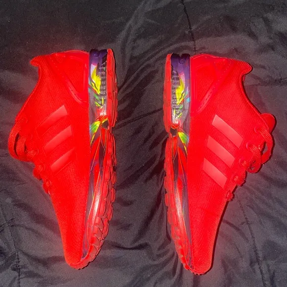 Adidaskids ZX Flux J Running Shoes Red Sneakers