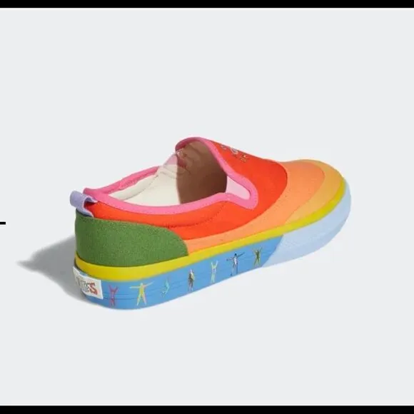 Adidas Nizza “Love Unites” Pride Slip ons sz 11