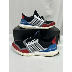 Adidas UltraBoost S&amp;L Black Red Blue White Suede Size 9.5 Sneakers EF1360 Shoes