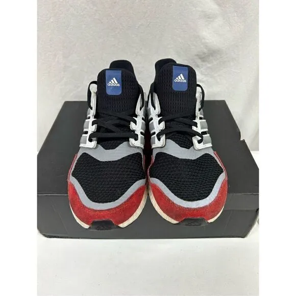 Adidas UltraBoost S&amp;L Black Red Blue White Suede Size 9.5 Sneakers EF1360 Shoes