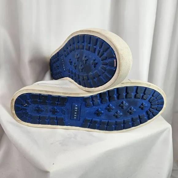 Aether Dalton Sneakers Mens Size 11 White Leather Shoes Casual Low Top
