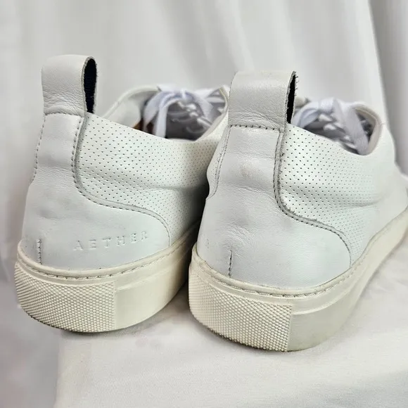 Aether Dalton Sneakers Mens Size 11 White Leather Shoes Casual Low Top