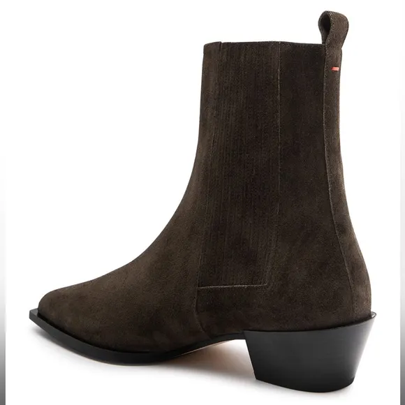 Aeyde Belinda Suede Boots, 39, Moka