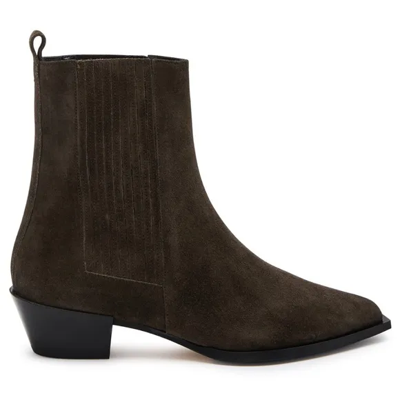 Aeyde Belinda Suede Boots, 39, Moka