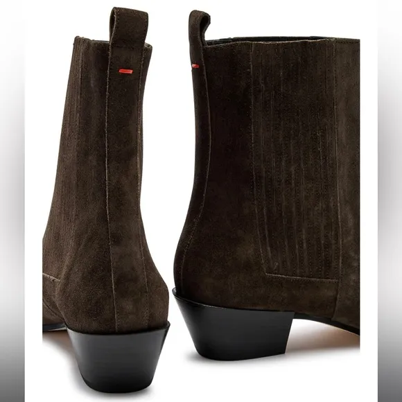 Aeyde Belinda Suede Boots, 39, Moka