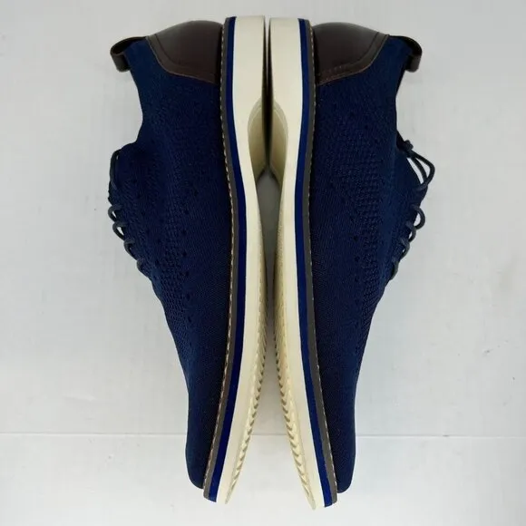 Aiden &amp; Mason Mens AM-Albert3 Blue Oxford Wingtip Mesh Size 10.5M Casual Shoes