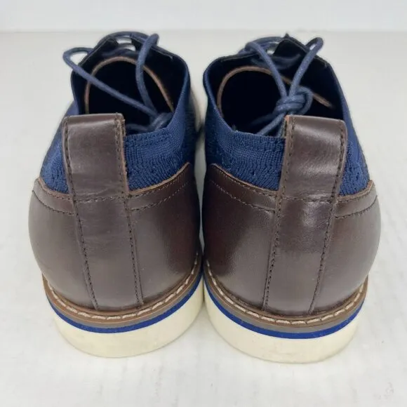 Aiden &amp; Mason Mens AM-Albert3 Blue Oxford Wingtip Mesh Size 10.5M Casual Shoes