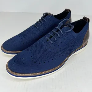 Aiden &amp; Mason Mens AM-Albert3 Blue Oxford Wingtip Mesh Size 10.5M Casual Shoes