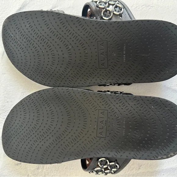 ALAÏA Eyelet Slingback Sandals