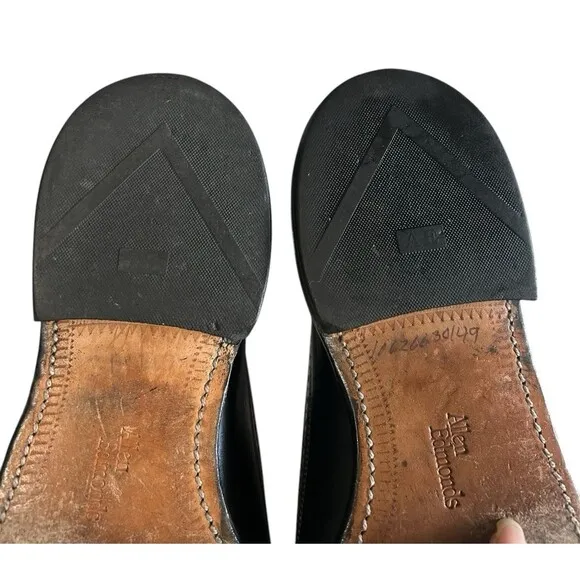 Alan Edmond Manchester Men's Black Leather Wing Tip  Dress Shoes USA  9.5C