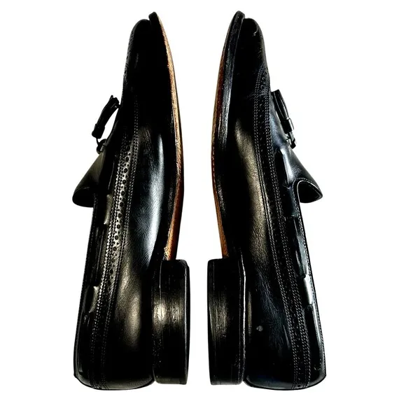 Alan Edmond Manchester Men's Black Leather Wing Tip  Dress Shoes USA  9.5C