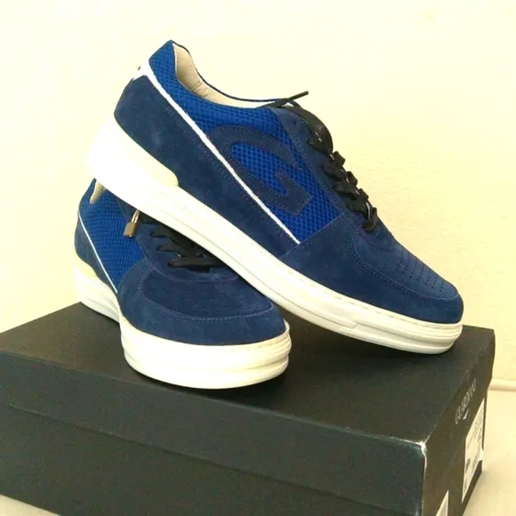Alberto Guardiani italis 020 low M men's suede/ leather/ mesh DK. blue  sneaker