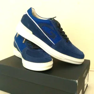 Alberto Guardiani italis 020 low M men's suede/ leather/ mesh DK. blue  sneaker
