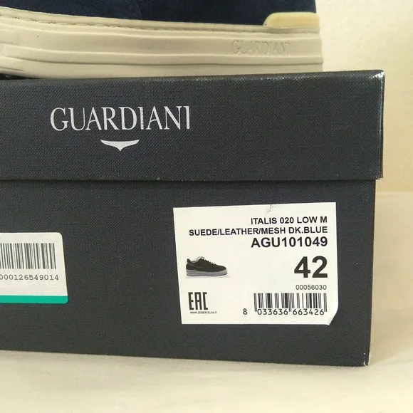 Alberto Guardiani italis 020 low M men's suede/ leather/ mesh DK. blue  sneaker