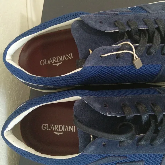 Alberto Guardiani italis 020 low M men's suede/ leather/ mesh DK. blue  sneaker