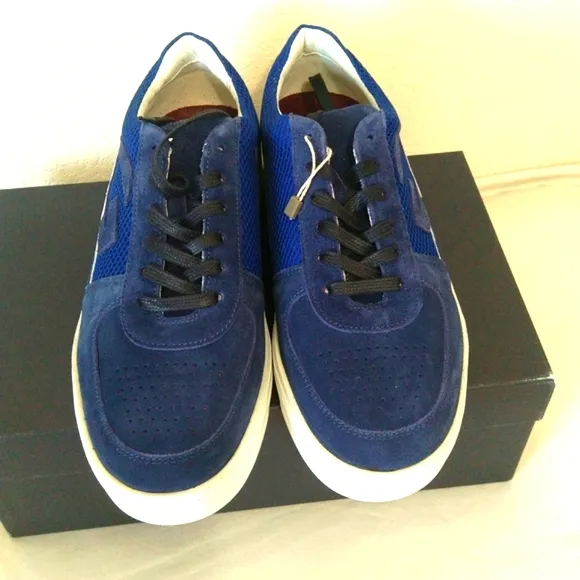Alberto Guardiani italis 020 low M men's suede/ leather/ mesh DK. blue  sneaker