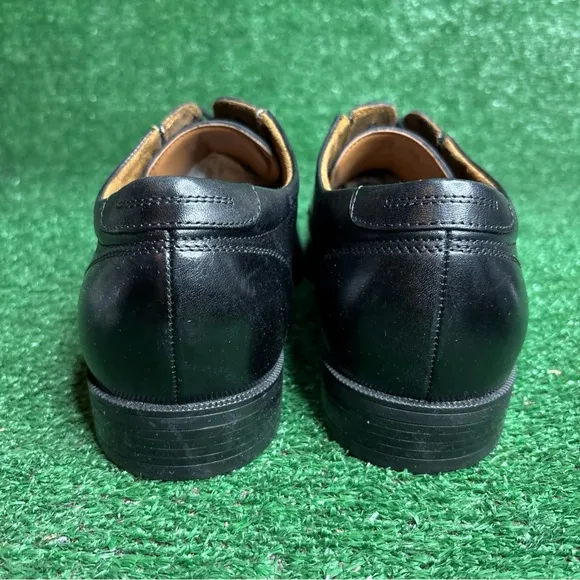 Aldo Black Leather Lace Up Almond Cap Toe Dress Shoes Mens Size 12 - Excellent