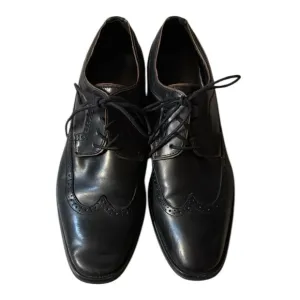 Aldo Black Leather Wingtip Dress Shoes