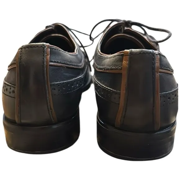 Aldo Black Leather Wingtip Dress Shoes