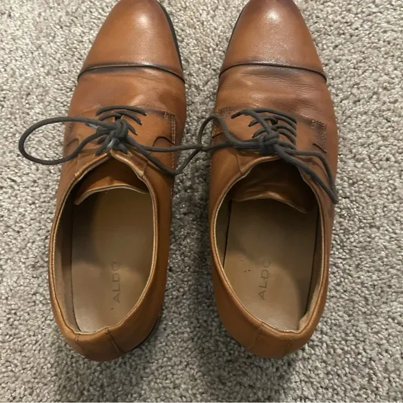 Aldo Brown Dress Shoes Men’s Size 12 M Knaggs Soft Leather