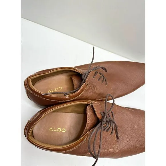 ALDO Derby Mens Size 9.5 Brown Barrie Dress Shoes NEW