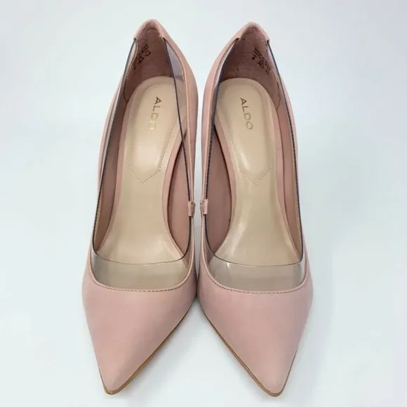 Aldo Elsinger Pump Shoes Pink Leather Stiletto New